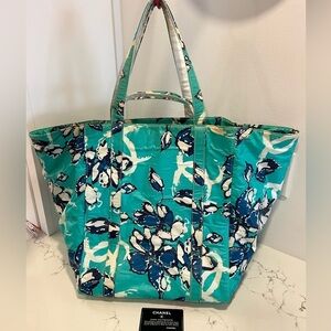 Chanel   large floral tote.